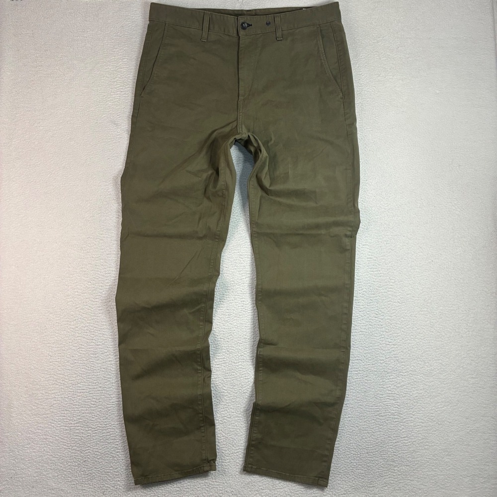 Rag Bone Chino Pants Men 36x34 Green Standard Issue Stretch Jeans Preppy Casual